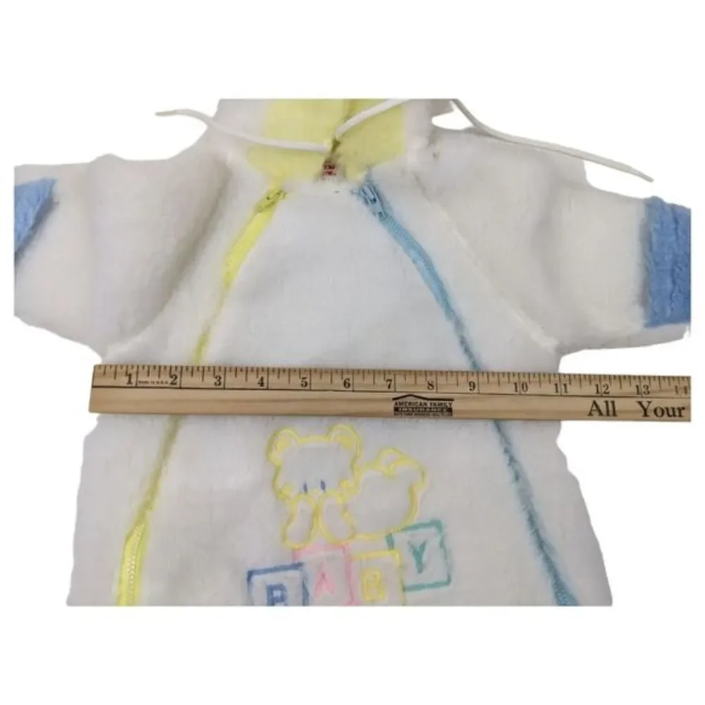 Vintage Cuddle Time Color Block Baby Bunting Suit, Size 6 - 12 Mos Toddler *READ
